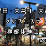 【まとめ】蒲田・大井町・大森のおすすめメンズエステ体験談